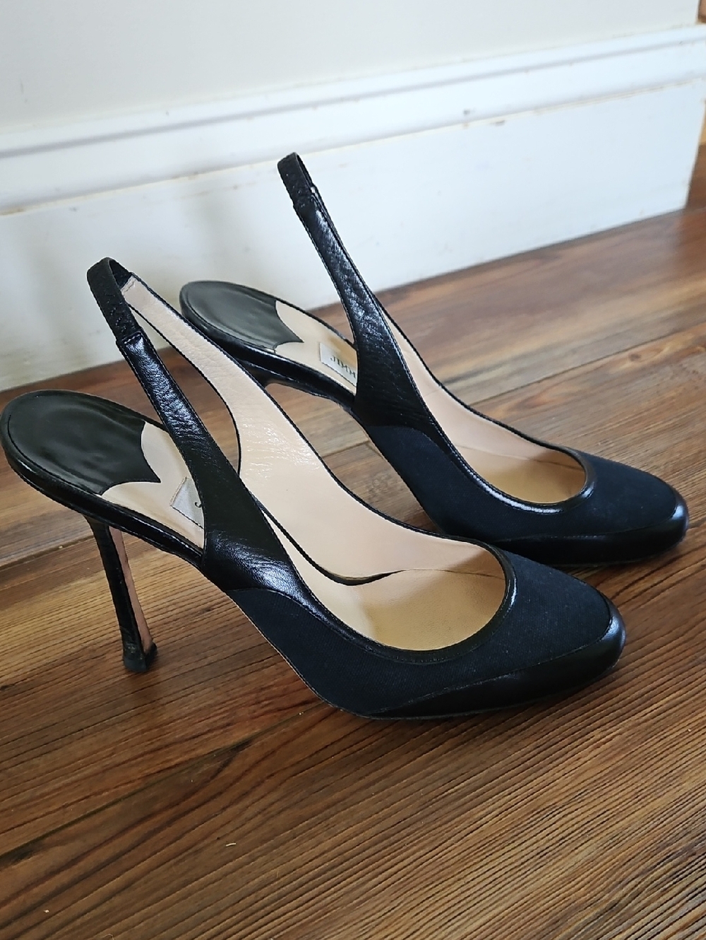 Jimmy Choo Closed Toe Sling Back Heels